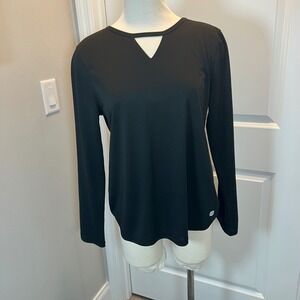 Reel‎ Legends Womens Performance Shirt Long Sleeve Keyhole Black Large